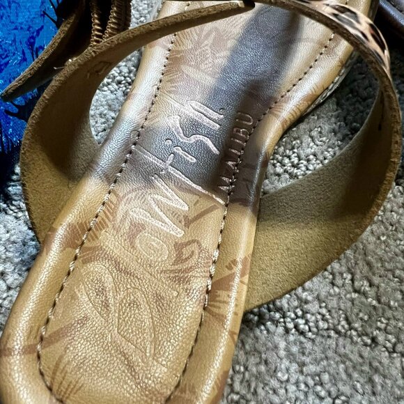 Blowfish Malibu Women’s Sandals Size 7.5 Leopard Strap Buckle - Picture 3 of 9